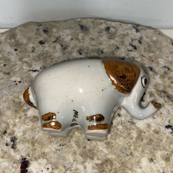 Vintage 1970 Ken Edwards El Palomar Mexican Tonala Art Pottery Elephant Figurine - Picture 14 of 14